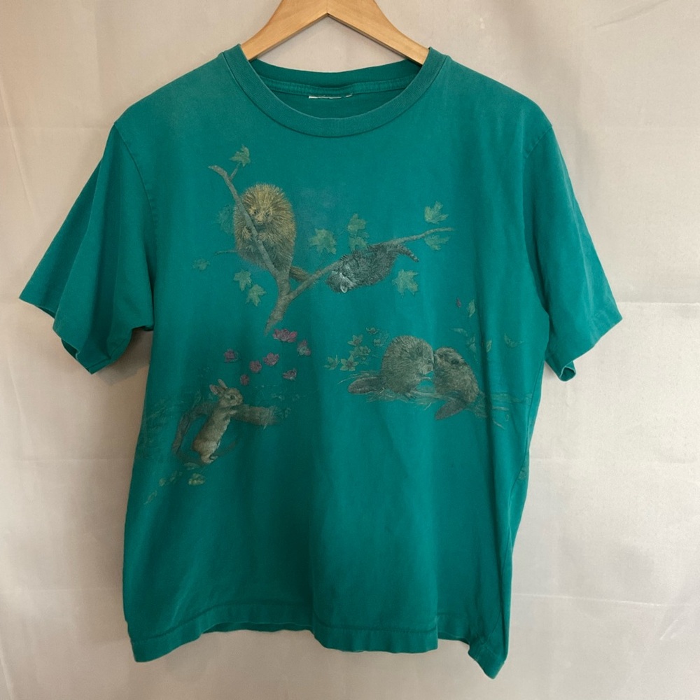 Vintage 90s Northern Reflections Single Stitch Baby Animals Graphic Tee